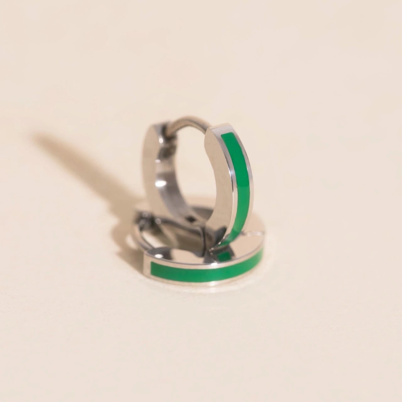 Color Tiny Huggie Hoop Earrings by Oh Clementine