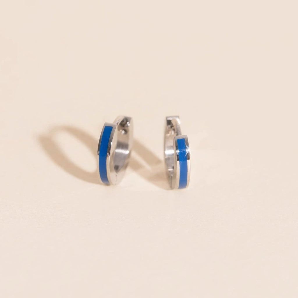 Color Tiny Huggie Hoop Earrings by Oh Clementine