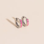 Color Tiny Huggie Hoop Earrings by Oh Clementine