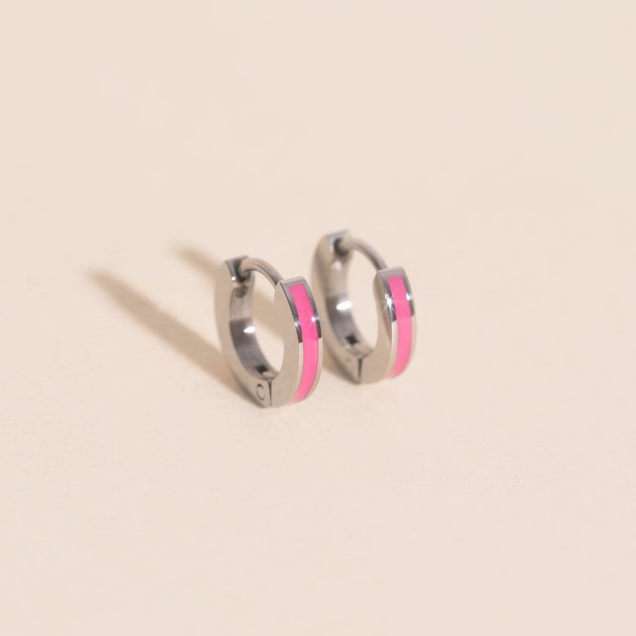 Color Tiny Huggie Hoop Earrings by Oh Clementine