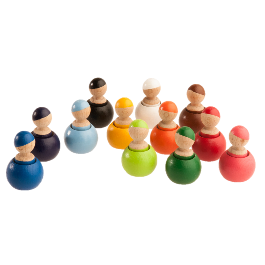 Wooden Peg Dolls - set of 12