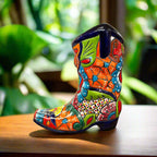 Colorful Boot Planter | Handcrafted Talavera Pot Talavera Planter La Vie Bien Colorful Boot Planter | Handcrafted Talavera Pot