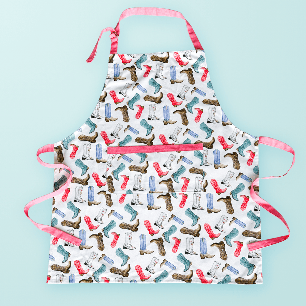Colorful Cowboy Boots Apron Apron La Vie Bien Colorful Cowboy Boots Apron