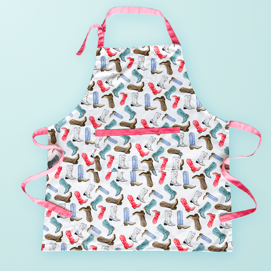 Colorful Cowboy Boots Apron Apron La Vie Bien Colorful Cowboy Boots Apron
