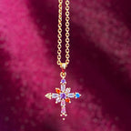 Colorful Cross Necklace Necklace La Vie Bien Colorful Cross Necklace