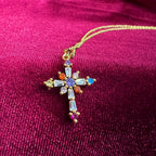 Colorful Cross Necklace Necklace La Vie Bien Colorful Cross Necklace