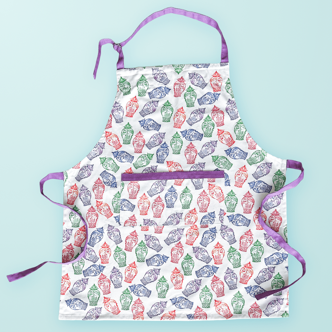 Colorful Ginger Jars Apron Apron La Vie Bien Colorful Ginger Jars Apron