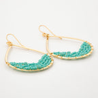 Colorful Golden Hammered Tear Drop Earrings Earrings - Fashion La Vie Bien Colorful Golden Hammered Tear Drop Earrings