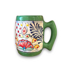 Colorful Handcrafted Mexican Coffee Mug | Talavera Ceramic Art Talavera Mug La Vie Bien Colorful Handcrafted Mexican Coffee Mug | Talavera Ceramic Art
