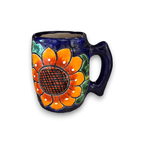 Colorful Handcrafted Mexican Coffee Mug | Talavera Ceramic Art Talavera Mug La Vie Bien Colorful Handcrafted Mexican Coffee Mug | Talavera Ceramic Art