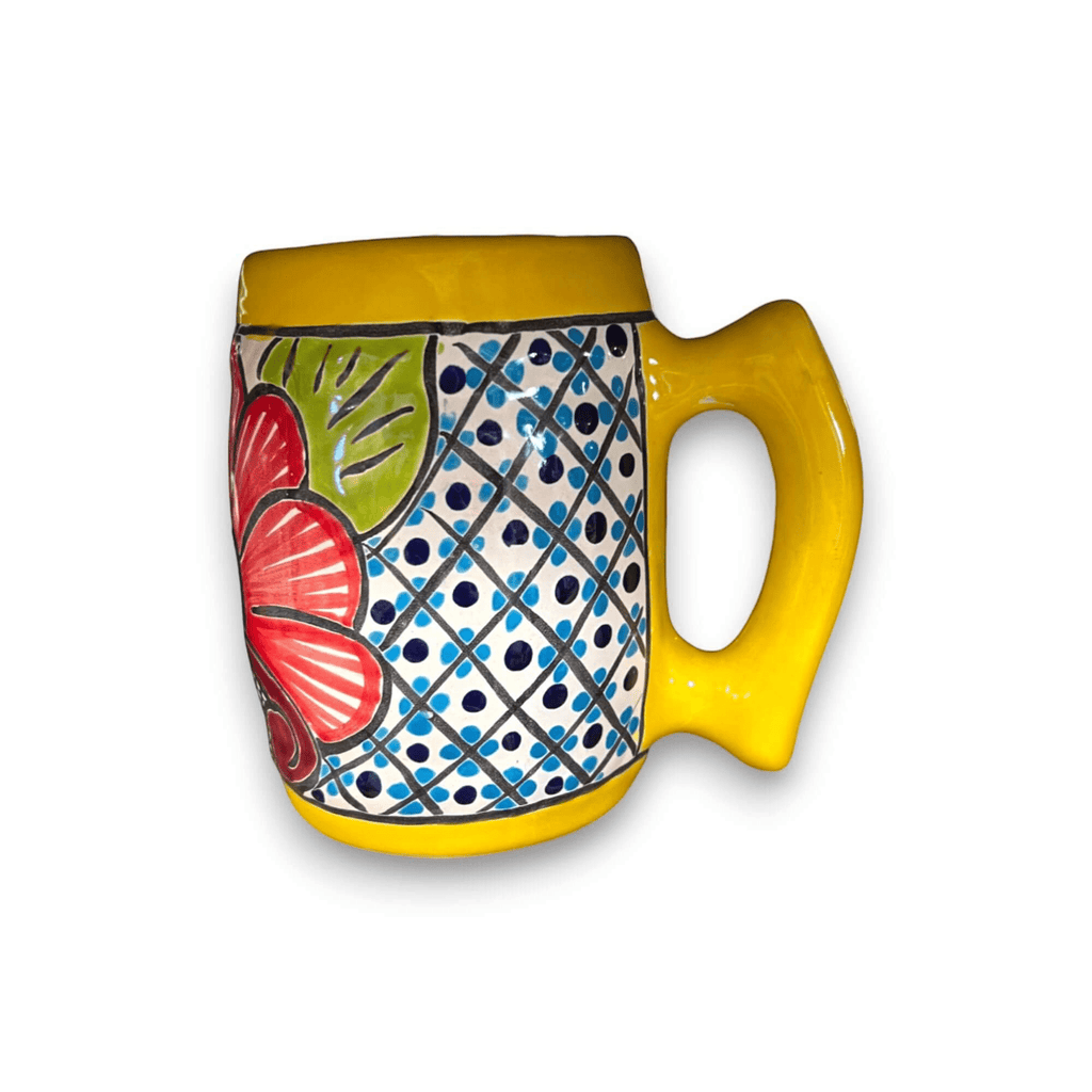 Colorful Handcrafted Mexican Coffee Mug | Talavera Ceramic Art Talavera Mug La Vie Bien Colorful Handcrafted Mexican Coffee Mug | Talavera Ceramic Art