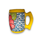 Colorful Handcrafted Mexican Coffee Mug | Talavera Ceramic Art Talavera Mug La Vie Bien Colorful Handcrafted Mexican Coffee Mug | Talavera Ceramic Art