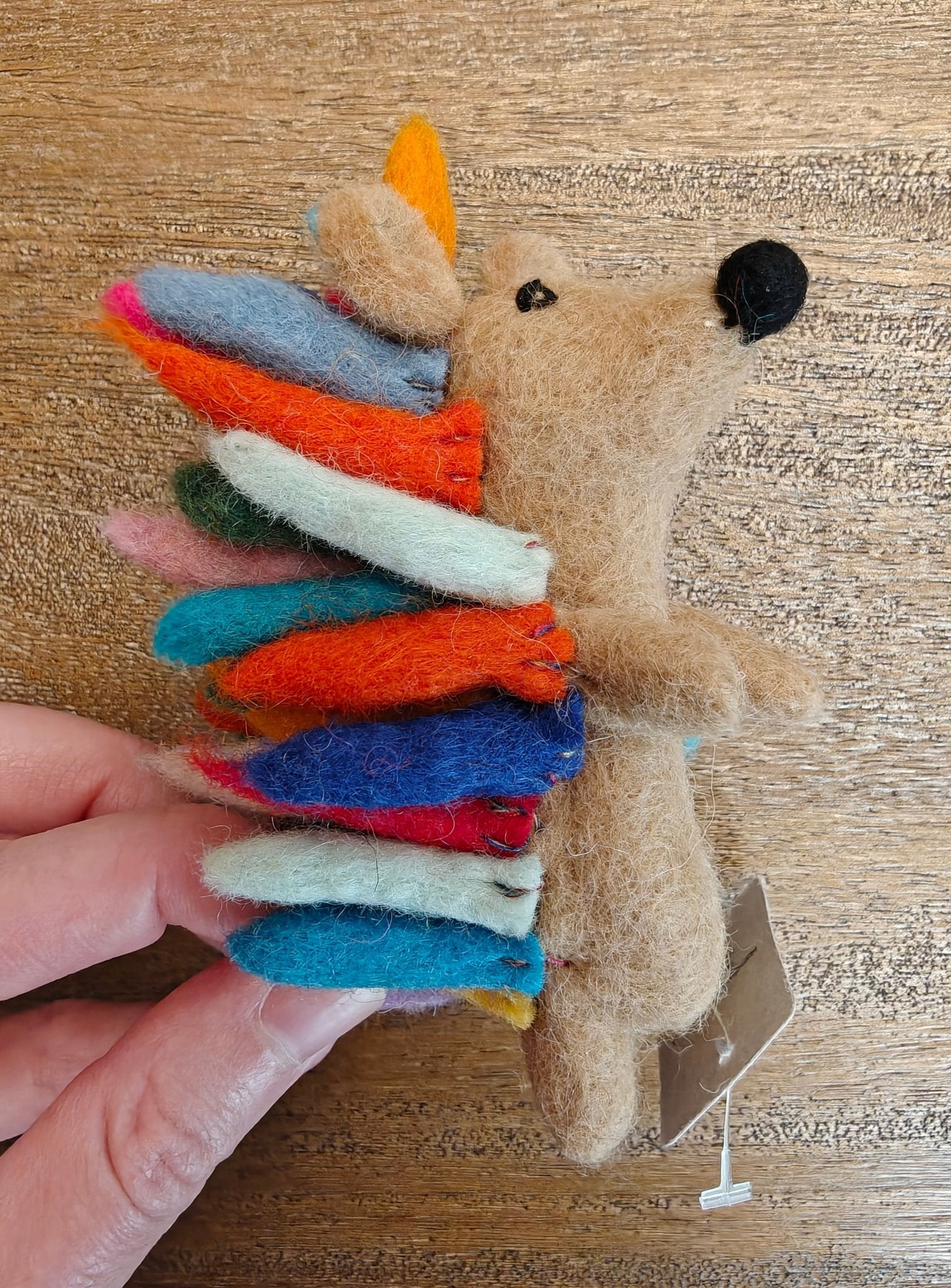Colorful Hedgehog handmade felt Finger Puppet - Sensory Play for kids - Magic Meadow collection La Vie Bien Colorful Hedgehog handmade felt Finger Puppet - Sensory Play for kids - Magic Meadow collection