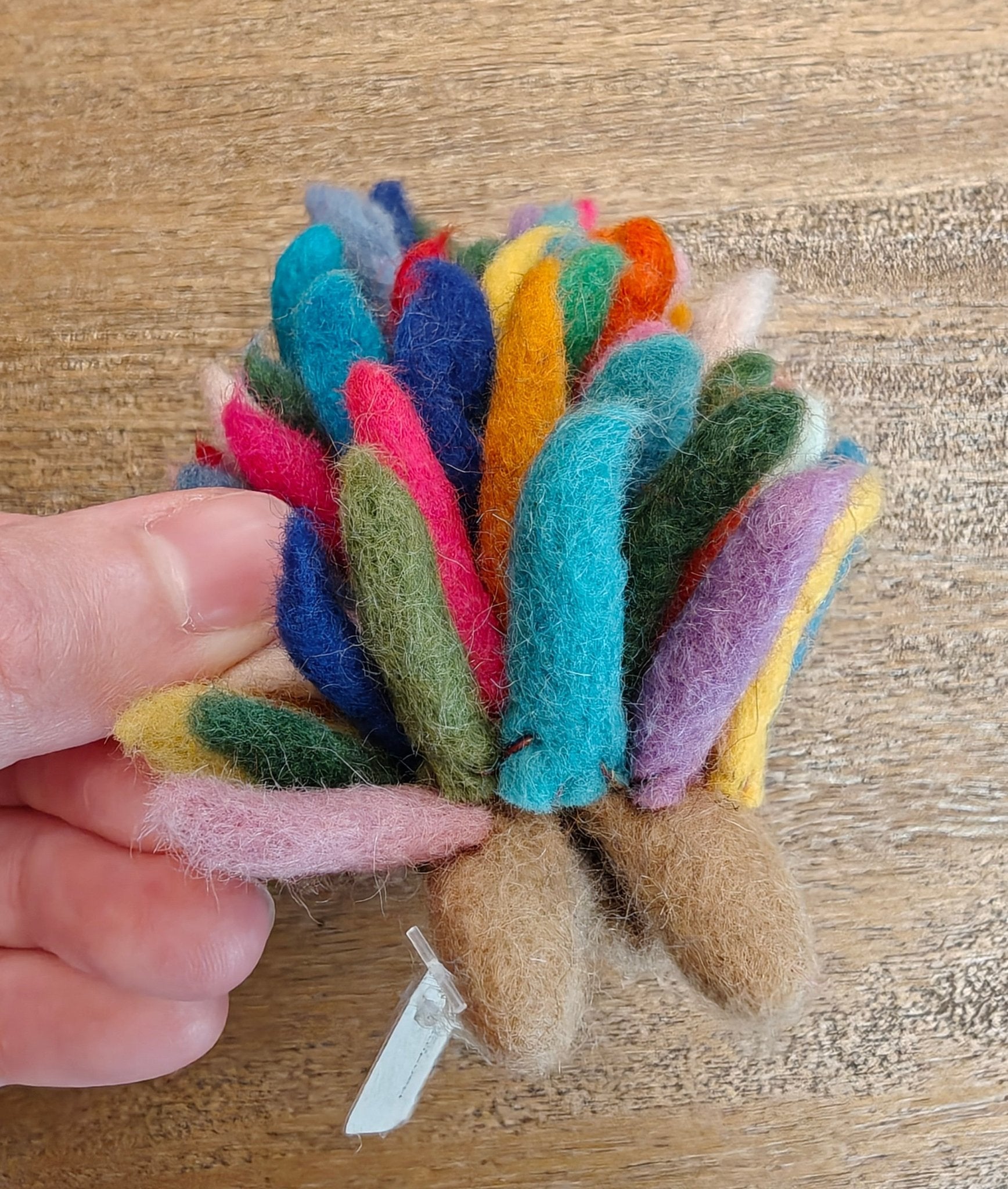 Colorful Hedgehog handmade felt Finger Puppet - Sensory Play for kids - Magic Meadow collection La Vie Bien Colorful Hedgehog handmade felt Finger Puppet - Sensory Play for kids - Magic Meadow collection