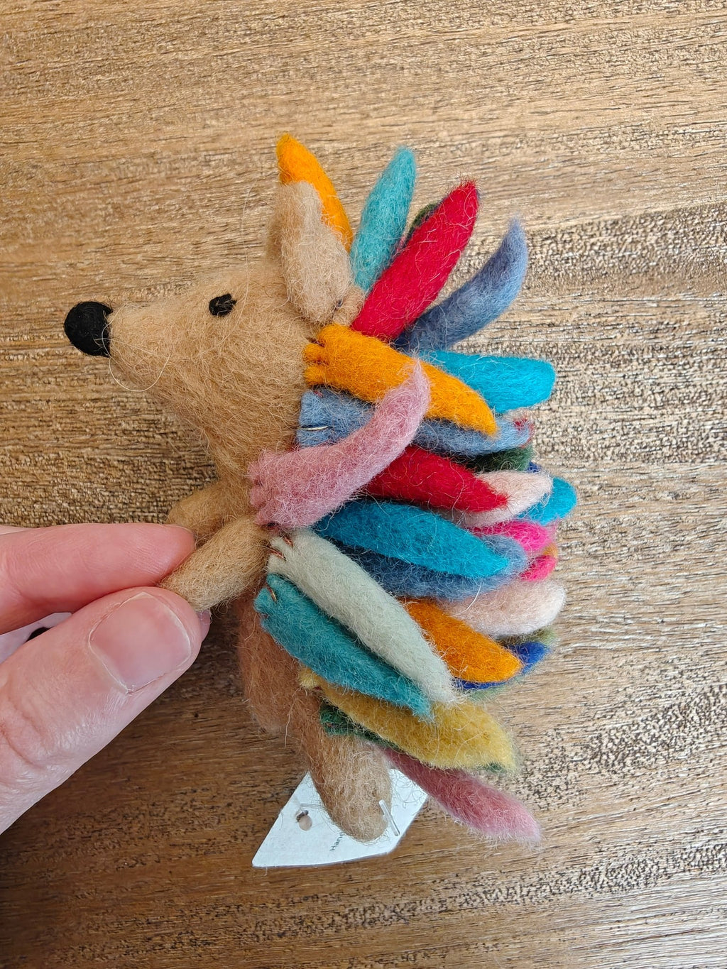 Colorful Hedgehog handmade felt Finger Puppet - Sensory Play for kids - Magic Meadow collection La Vie Bien Colorful Hedgehog handmade felt Finger Puppet - Sensory Play for kids - Magic Meadow collection