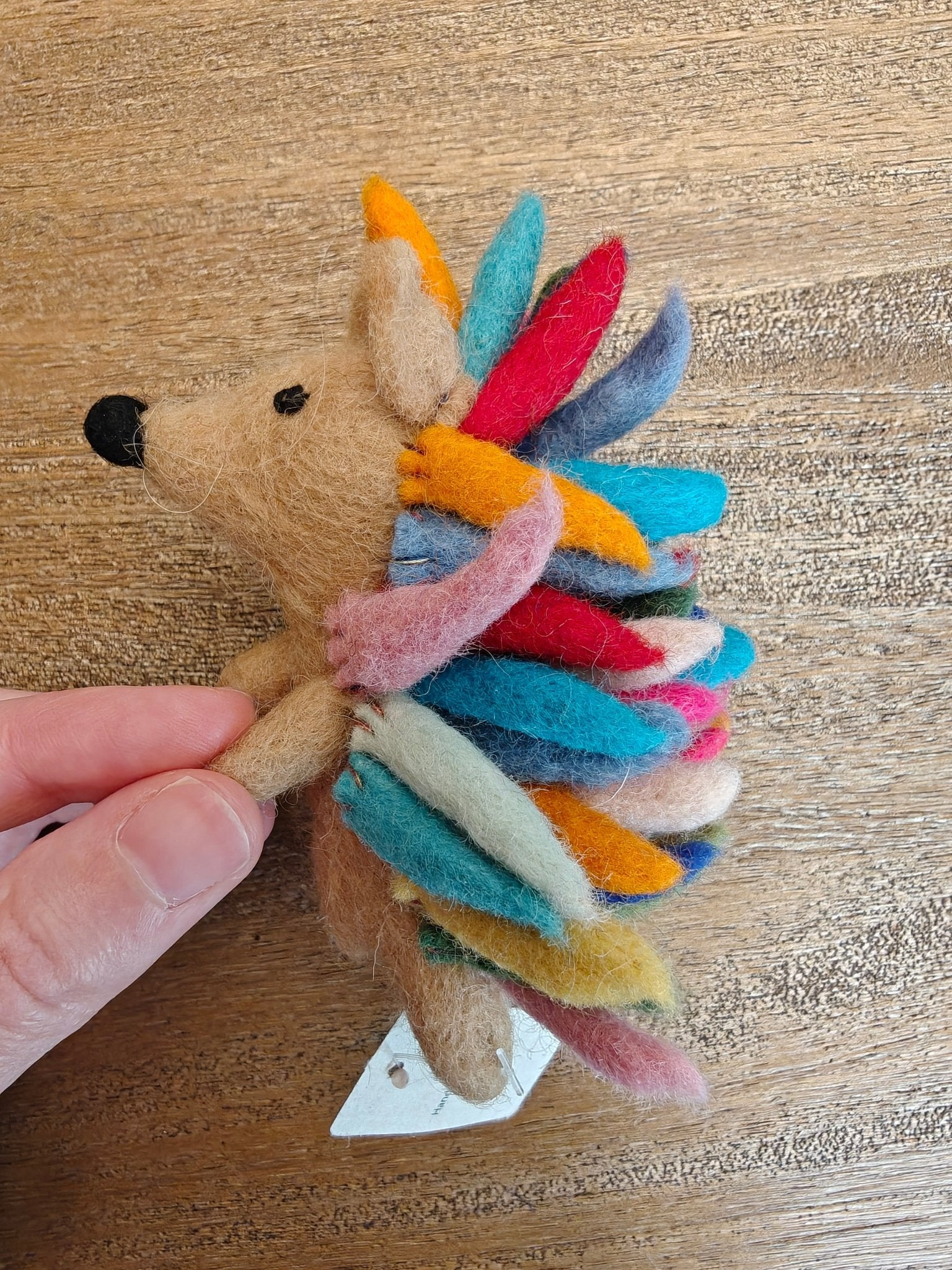 Colorful Hedgehog handmade felt Finger Puppet - Sensory Play for kids - Magic Meadow collection La Vie Bien Colorful Hedgehog handmade felt Finger Puppet - Sensory Play for kids - Magic Meadow collection