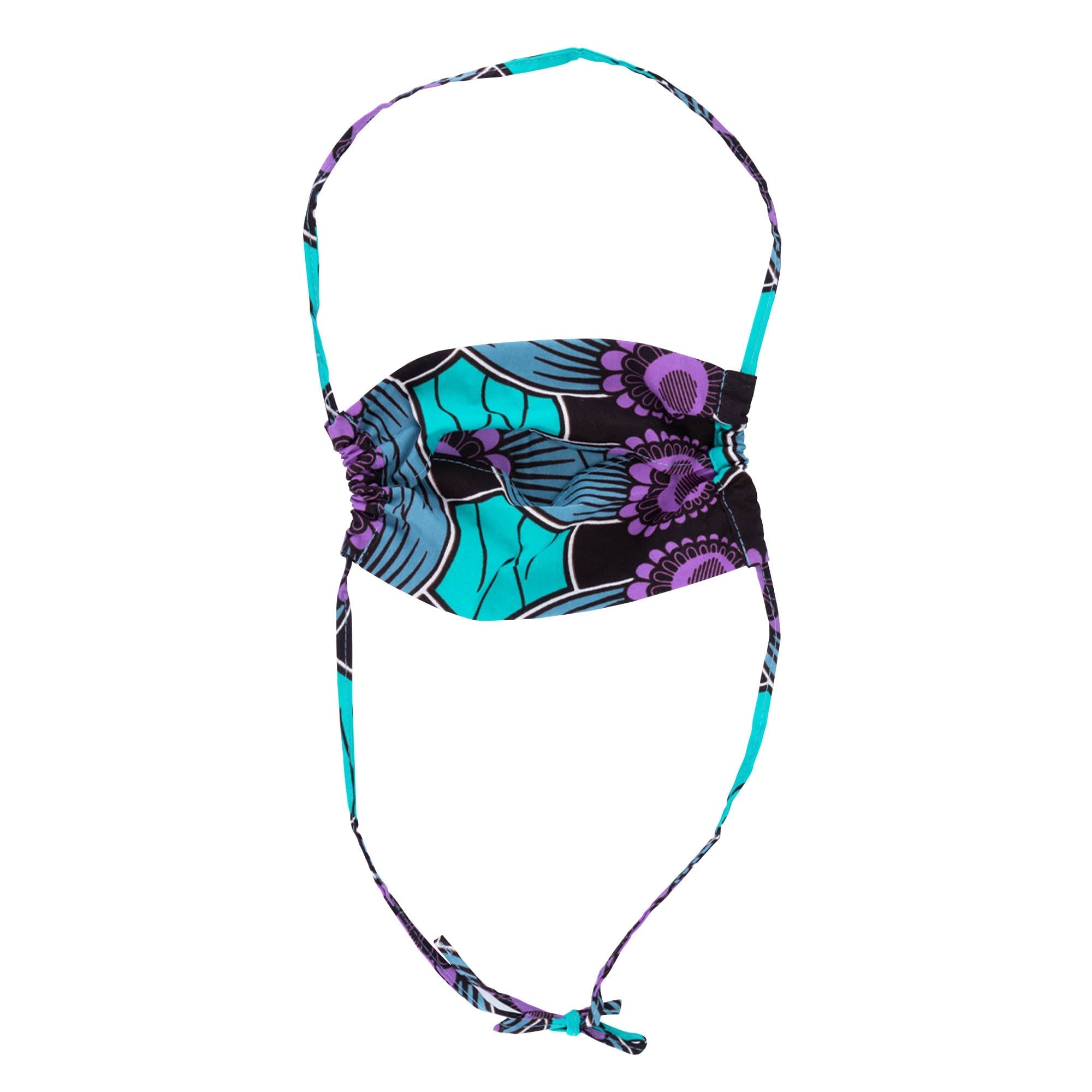 Colorful Kitenge Cotton Tie-back Face Mask Face Mask & Mask Accessories La Vie Bien Colorful Kitenge Cotton Tie-back Face Mask