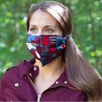 Colorful Kitenge Cotton Tie-back Face Mask Face Mask & Mask Accessories La Vie Bien Colorful Kitenge Cotton Tie-back Face Mask