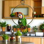 Colorful Mini Talavera Toucan | Handcrafted Hanging Decor Talavera Statue La Vie Bien Colorful Mini Talavera Toucan | Handcrafted Hanging Decor