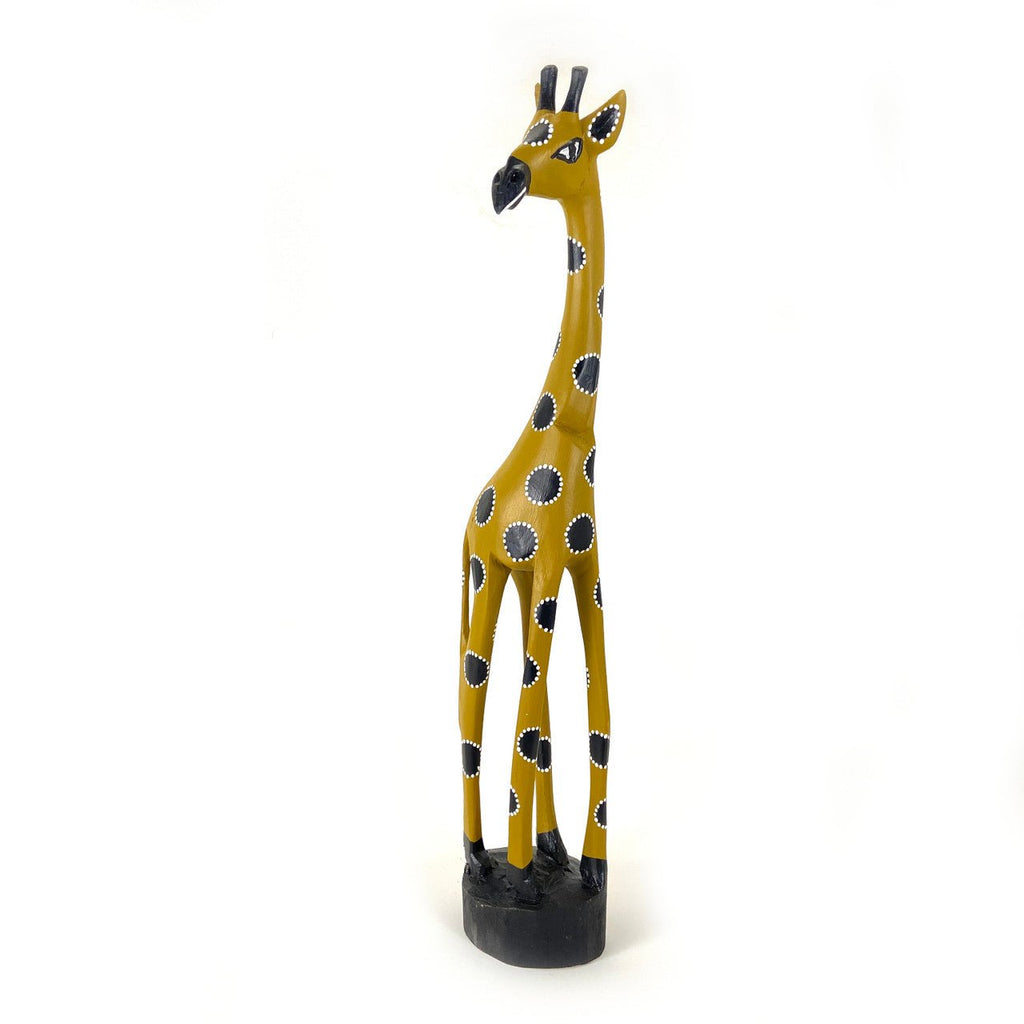 Colorful Painted Wood Giraffe - 24" La Vie Bien Colorful Painted Wood Giraffe - 24"