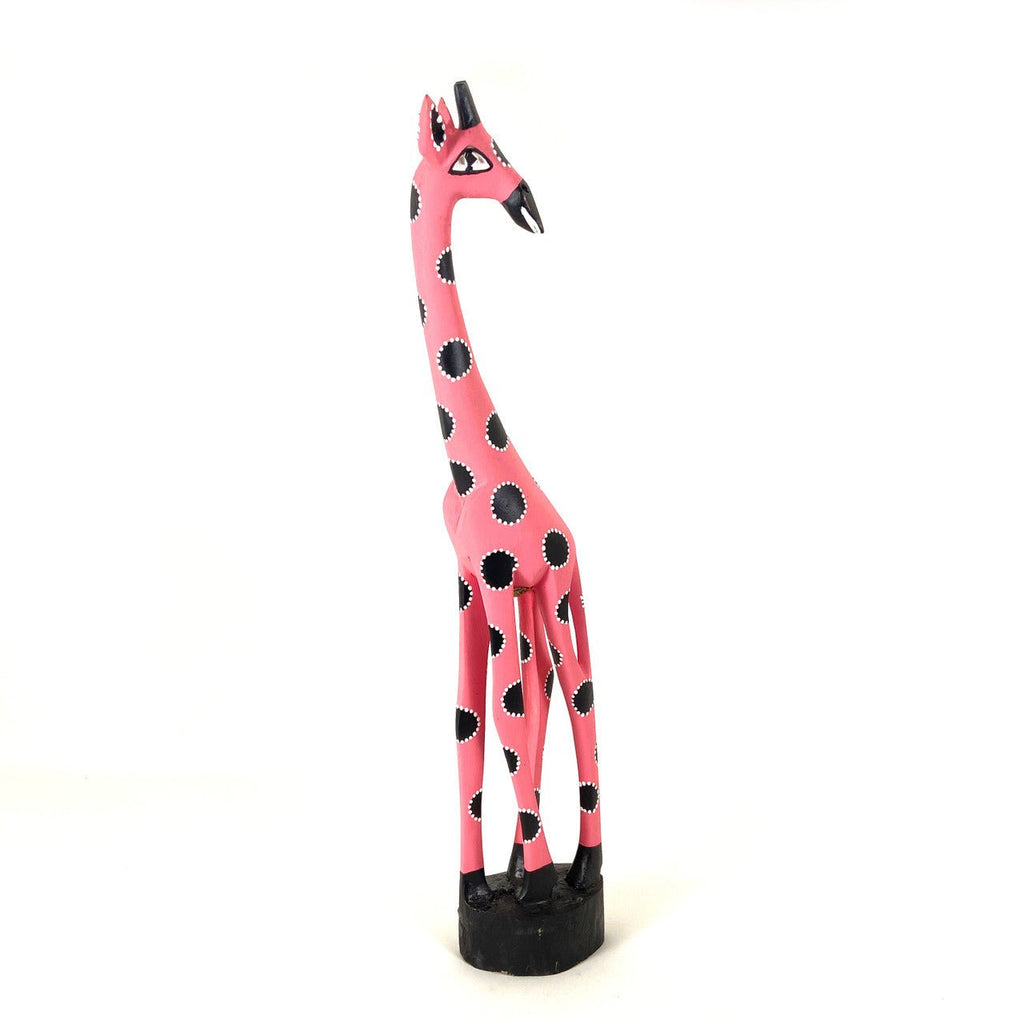 Colorful Painted Wood Giraffe - 24" La Vie Bien Colorful Painted Wood Giraffe - 24"