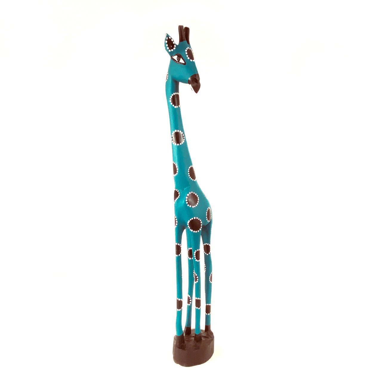 Colorful Painted Wood Giraffe - 24" La Vie Bien Colorful Painted Wood Giraffe - 24"
