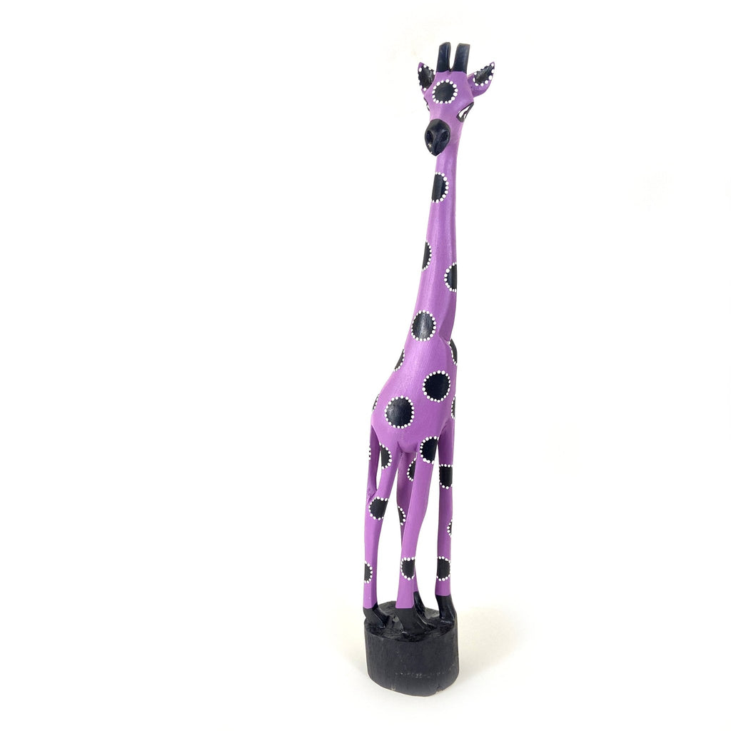 Colorful Painted Wood Giraffe - 24" La Vie Bien Colorful Painted Wood Giraffe - 24"