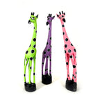 Colorful Painted Wood Giraffe - 24" La Vie Bien Colorful Painted Wood Giraffe - 24"