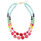Colorful Serape Multi Stone Statement Necklace Necklaces La Vie Bien Colorful Serape Multi Stone Statement Necklace