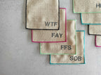 Colorful Sweary Cocktail Coasters, set of 8 by Dot and Army