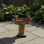 Colorful Talavera Bird Bath | Hand-Painted Ceramic Garden Art Talavera Bird Bath La Vie Bien Colorful Talavera Bird Bath | Hand-Painted Ceramic Garden Art