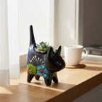 Colorful Talavera Cat Planter | Mexican Ceramic Art