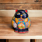 Colorful Talavera Cat Planter | Mexican Ceramic Art Talavera Planter La Vie Bien Colorful Talavera Cat Planter | Mexican Ceramic Art