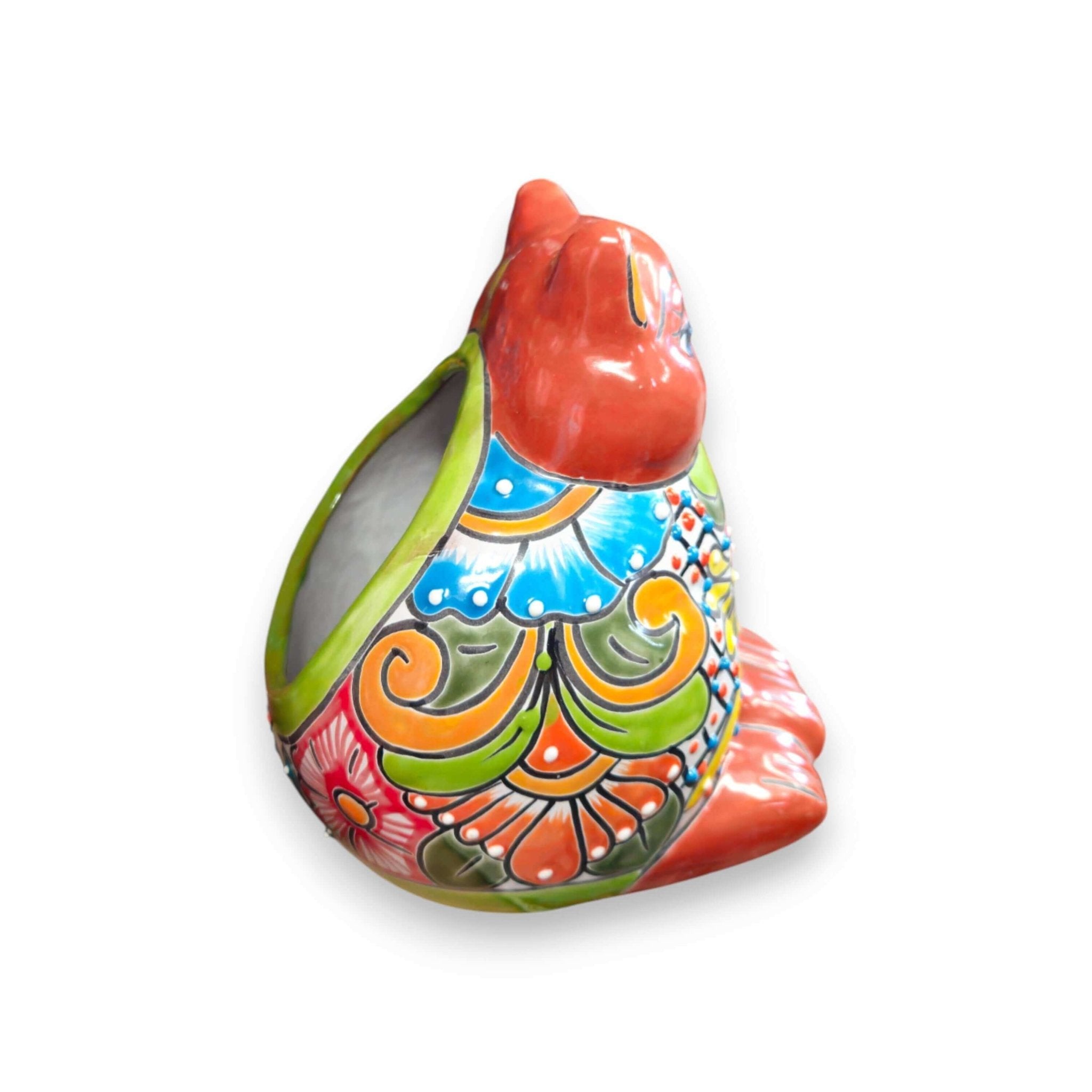 Colorful Talavera Cat Planter | Mexican Ceramic Art Talavera Planter La Vie Bien Colorful Talavera Cat Planter | Mexican Ceramic Art