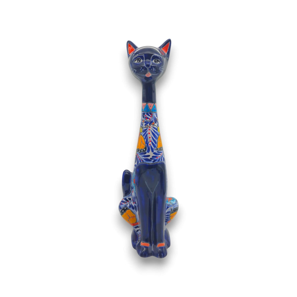 Colorful Talavera Cat Statue | Handcrafted Mexican Art Talavera Statue La Vie Bien Colorful Talavera Cat Statue | Handcrafted Mexican Art
