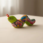 Colorful Talavera Caterpillar | Mexican Ceramic Figurine Talavera Figurine La Vie Bien Colorful Talavera Caterpillar | Mexican Ceramic Figurine