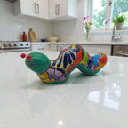 Colorful Talavera Caterpillar | Mexican Ceramic Figurine Talavera Figurine La Vie Bien Colorful Talavera Caterpillar | Mexican Ceramic Figurine
