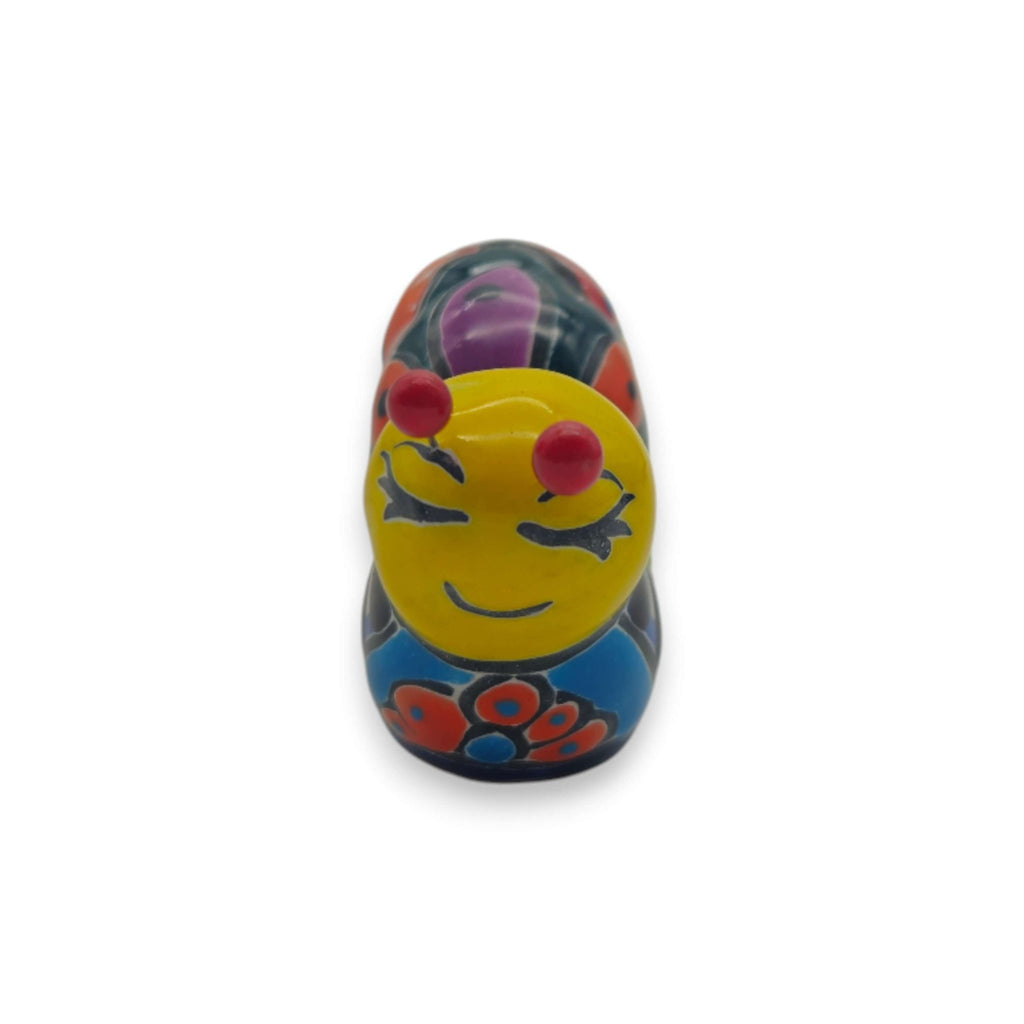 Colorful Talavera Caterpillar | Mexican Ceramic Figurine Talavera Figurine La Vie Bien Colorful Talavera Caterpillar | Mexican Ceramic Figurine