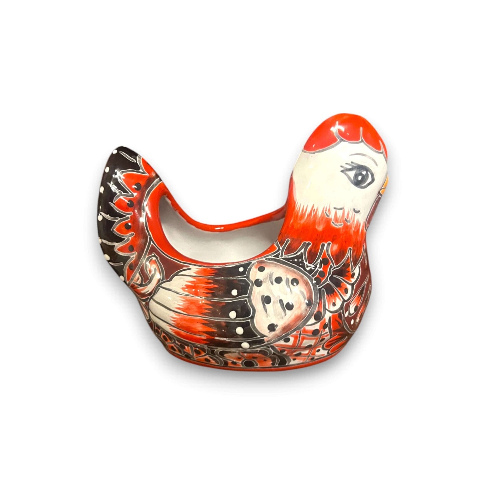 Colorful Talavera Chicken Planter | Hand-Painted Ceramic Decor Talavera Planter La Vie Bien Colorful Talavera Chicken Planter | Hand-Painted Ceramic Decor