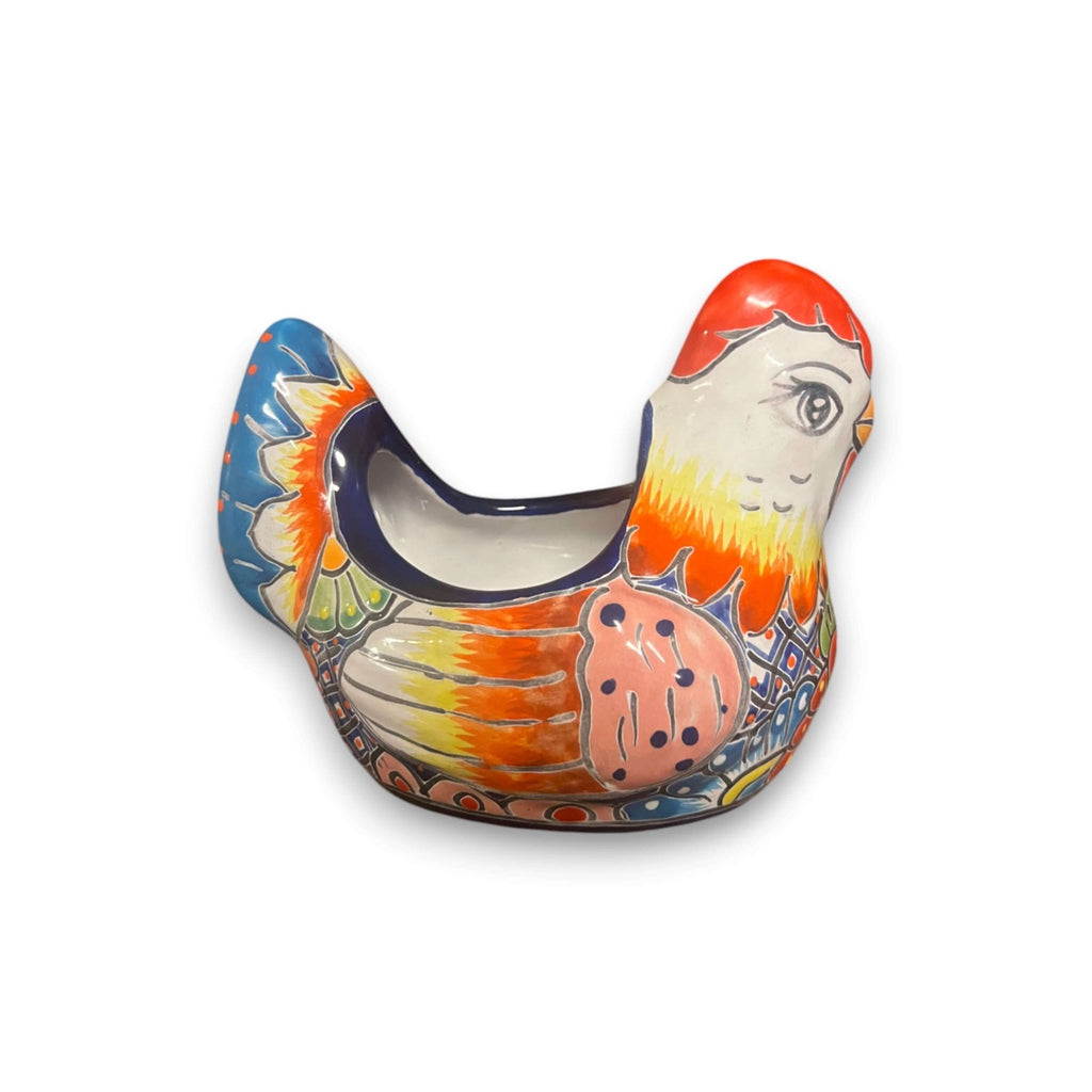 Colorful Talavera Chicken Planter | Hand-Painted Ceramic Decor Talavera Planter La Vie Bien Colorful Talavera Chicken Planter | Hand-Painted Ceramic Decor