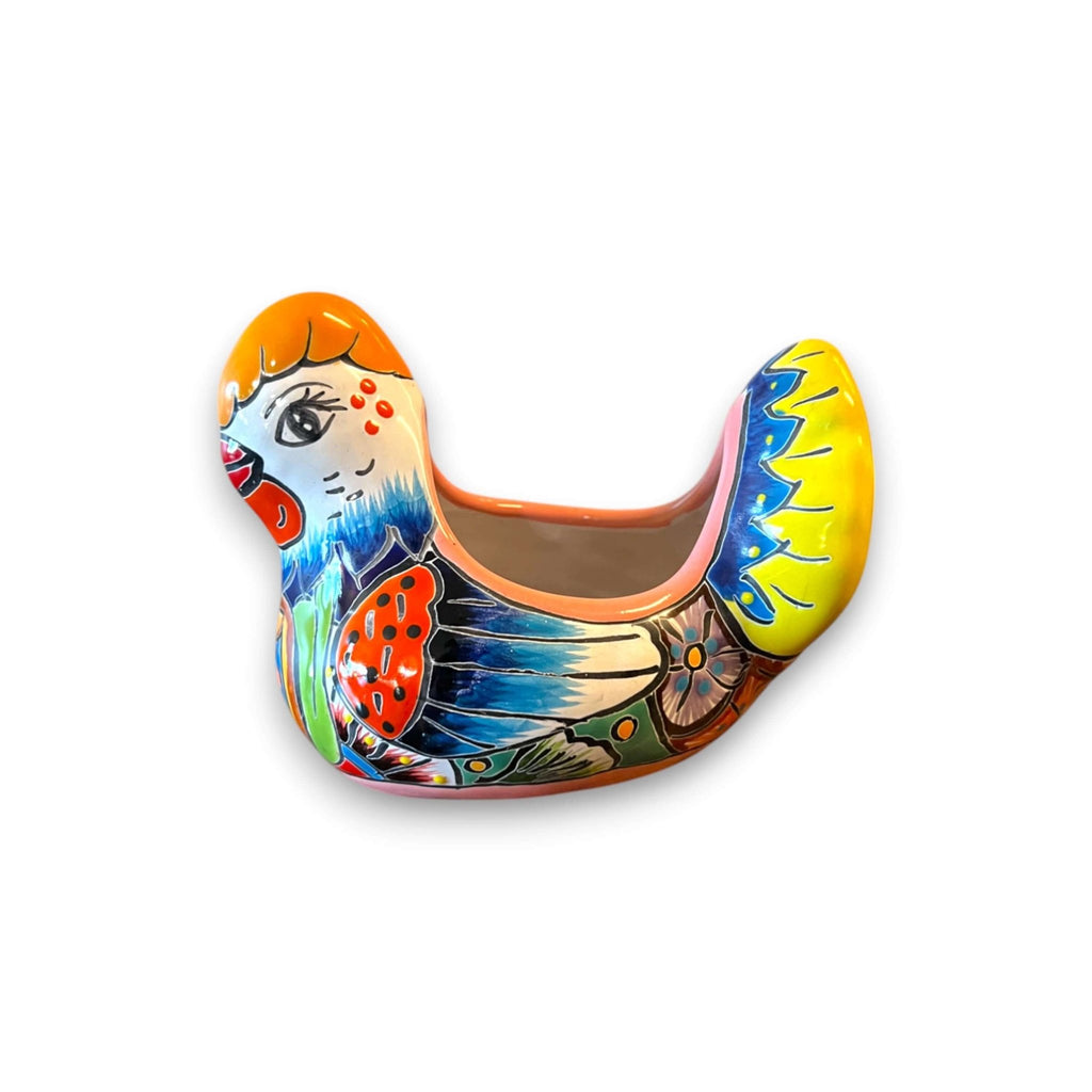 Colorful Talavera Chicken Planter | Hand-Painted Ceramic Decor Talavera Planter La Vie Bien Colorful Talavera Chicken Planter | Hand-Painted Ceramic Decor