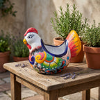 Colorful Talavera Chicken Planter | Mexican Ceramic Art Talavera Planter La Vie Bien Colorful Talavera Chicken Planter | Mexican Ceramic Art