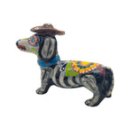 Colorful Talavera Dachshund Figurine | Mexican Folk Art Talavera Statue La Vie Bien Colorful Talavera Dachshund Figurine | Mexican Folk Art