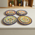 Colorful Talavera Dinnerware Set | 12 - Piece Plate Set Talavera Dinnerware Set La Vie Bien Colorful Talavera Dinnerware Set | 12 - Piece Plate Set
