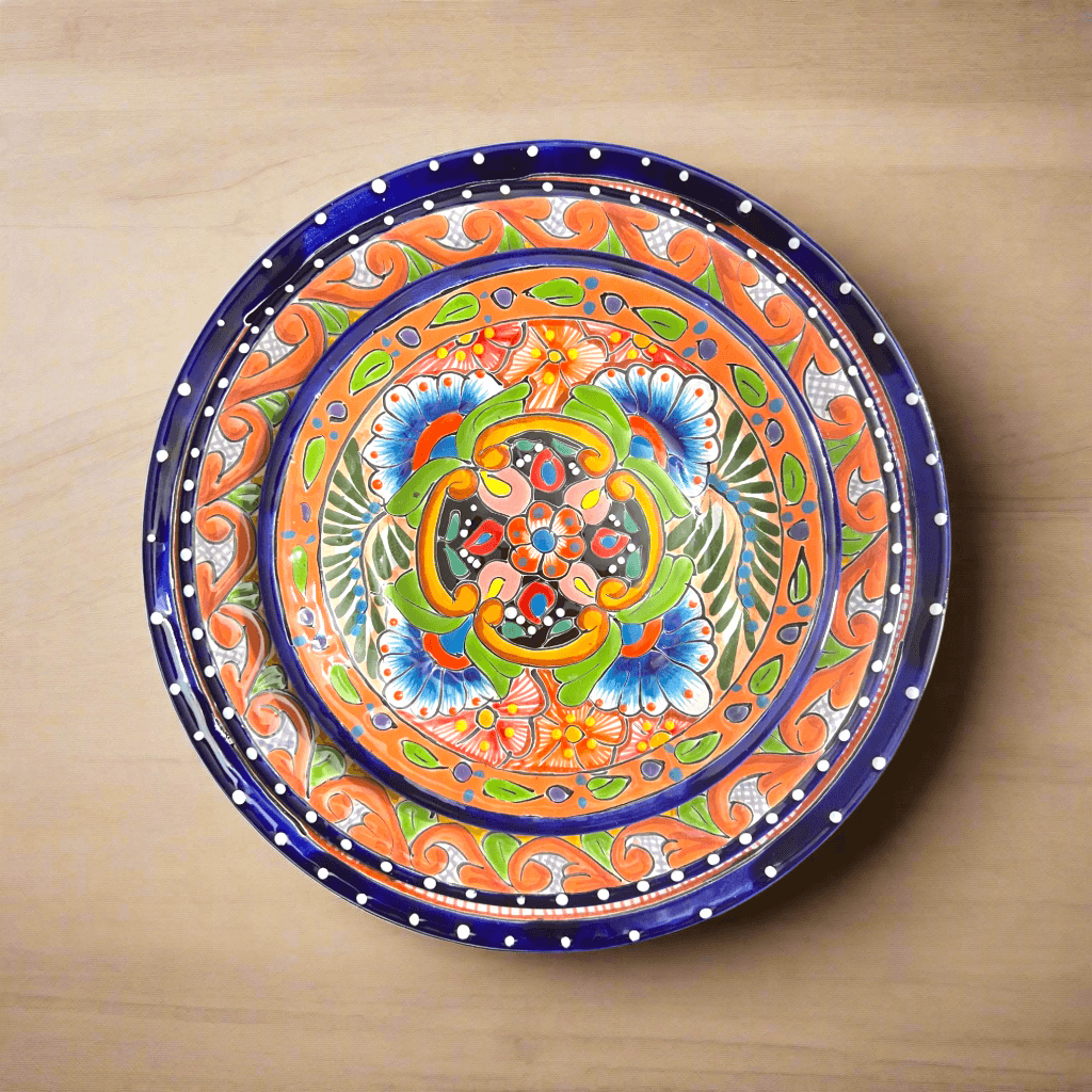 Colorful Talavera Dinnerware Set | 12 - Piece Plate Set Talavera Dinnerware Set La Vie Bien Colorful Talavera Dinnerware Set | 12 - Piece Plate Set