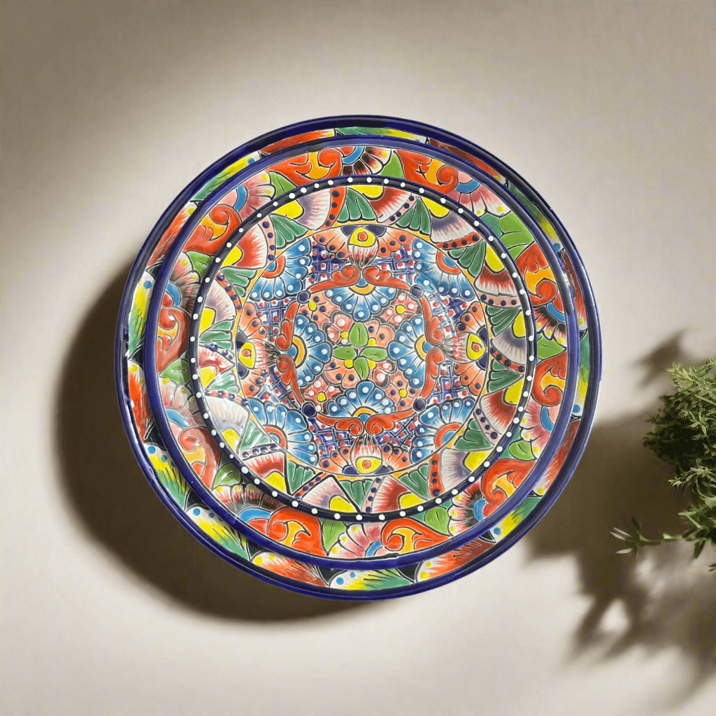 Colorful Talavera Dinnerware Set | 24 - Piece Plate Set for 8 Talavera Dinnerware Set La Vie Bien Colorful Talavera Dinnerware Set | 24 - Piece Plate Set for 8