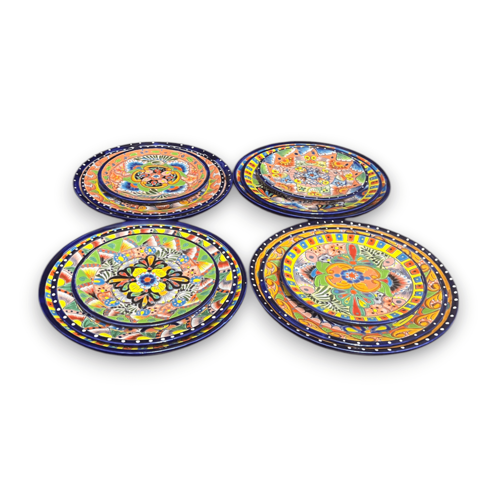 Colorful Talavera Dinnerware Set | 24 - Piece Plate Set for 8 Talavera Dinnerware Set La Vie Bien Colorful Talavera Dinnerware Set | 24 - Piece Plate Set for 8
