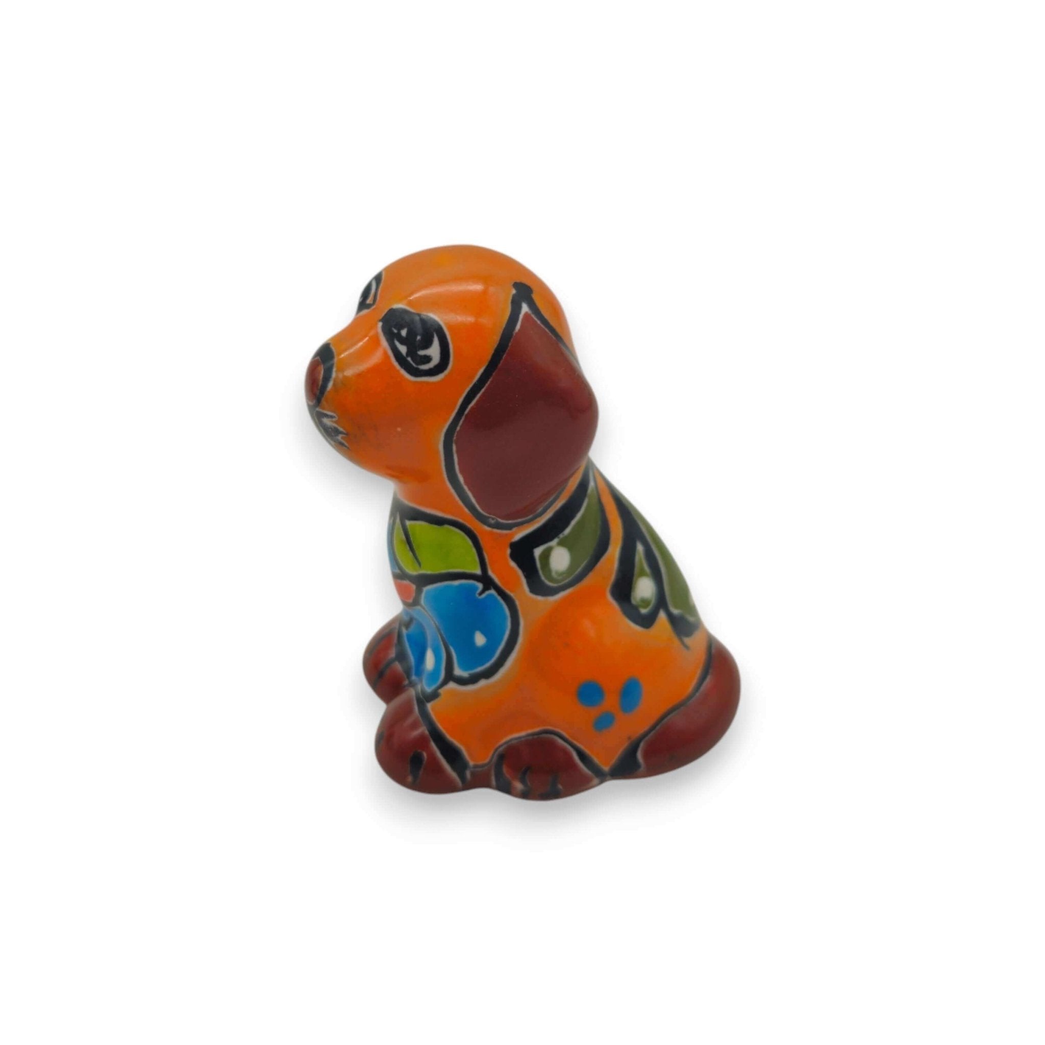 Colorful Talavera Dog Figurine Pair | Mexican Folk Art Decor Talavera Figurine La Vie Bien Colorful Talavera Dog Figurine Pair | Mexican Folk Art Decor