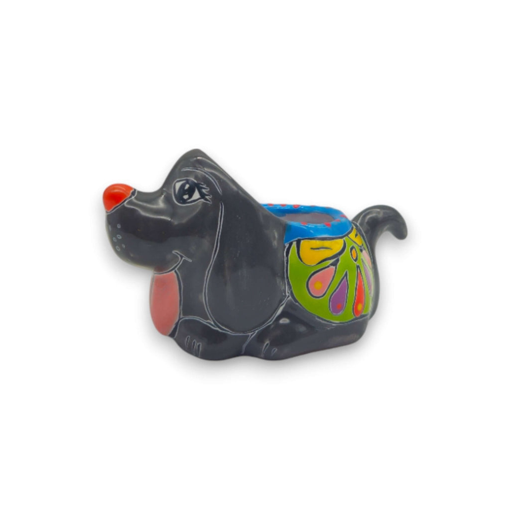 Colorful Talavera Dog Planter | Hand - Painted Mexican Figurine Talavera Planter La Vie Bien Colorful Talavera Dog Planter | Hand - Painted Mexican Figurine