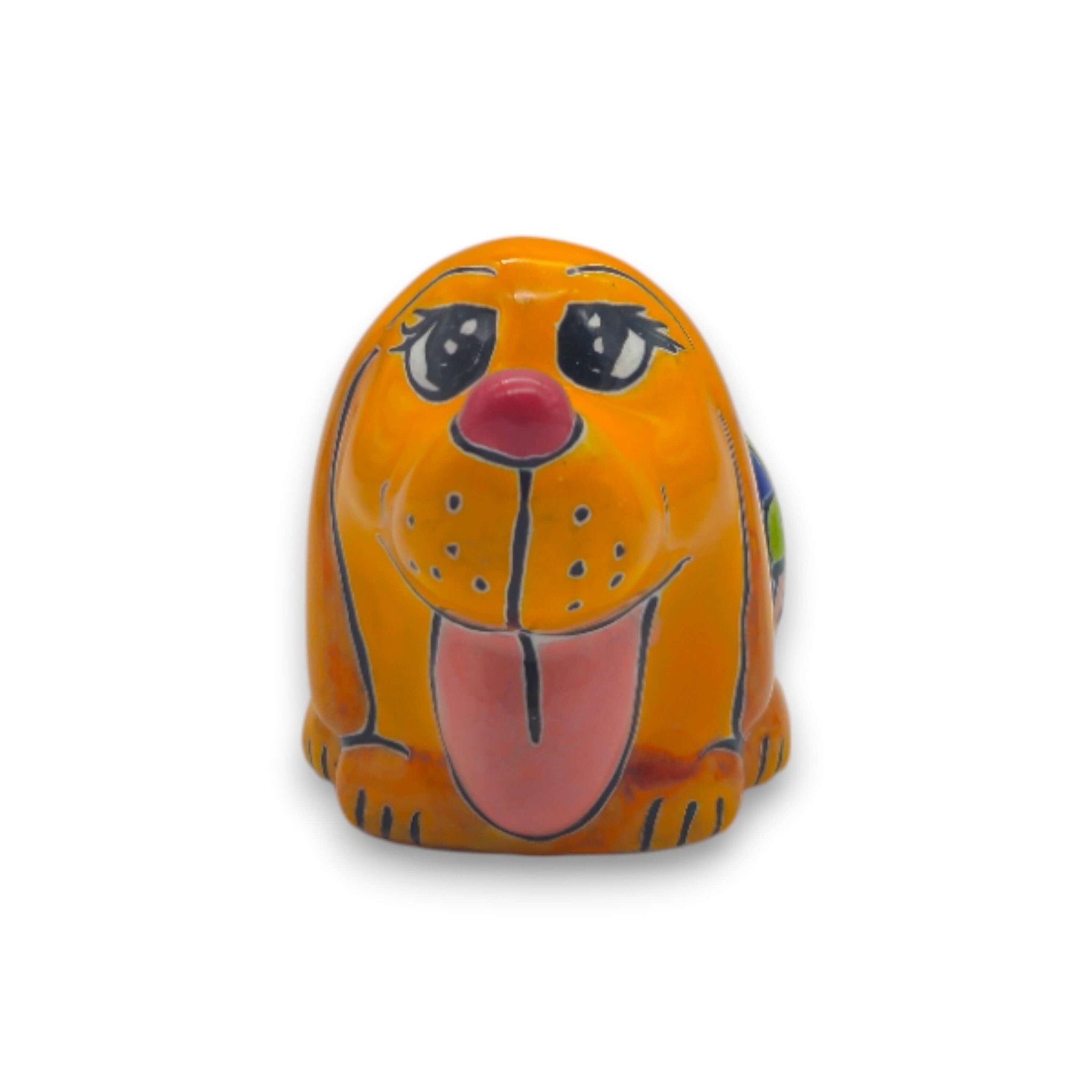 Colorful Talavera Dog Planter | Hand-Painted Mexican Figurine Talavera Planter La Vie Bien Colorful Talavera Dog Planter | Hand-Painted Mexican Figurine